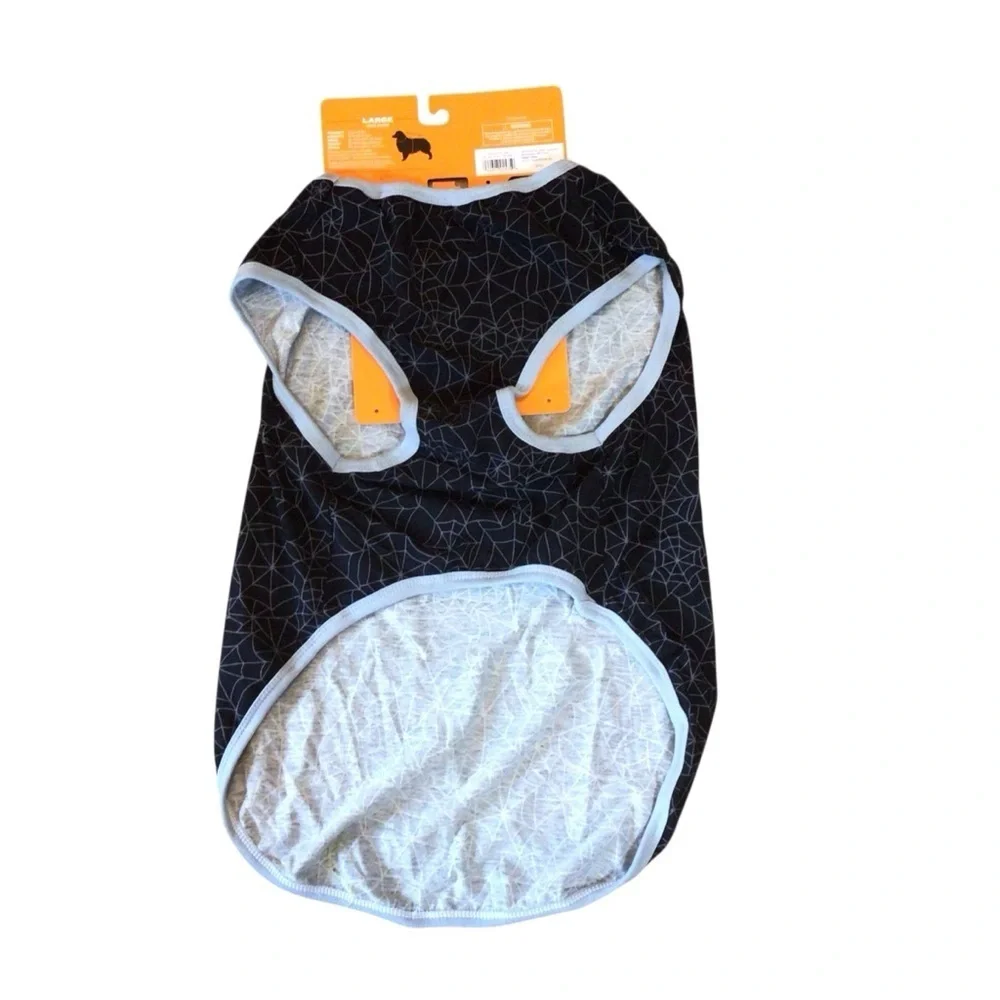 Halloween Costume Spider Black Shirt Size L Large Pet Outfit